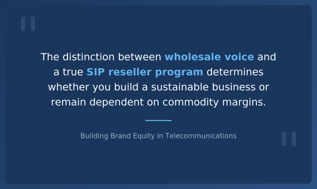 Branding Control with SIP Reseller Programs